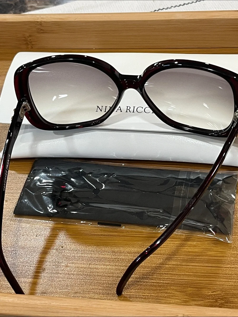 Nina Ricci Oversized Tortoiseshell Sunglasses with Brown Gradient Lenses